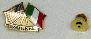 Spilla SOGEFI bandiere incrociate Stati Uniti e Italia - Foto 1 di 2