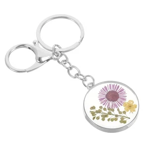 Embossed Keychain Miss Flower Purse Charm Pendant Aesthetic Keychains - Imagen 1 de 12
