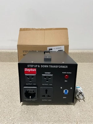 Transformador paso arriba/abajo Dayton 16V987B 1500W NUEVO Foto 1 de 4