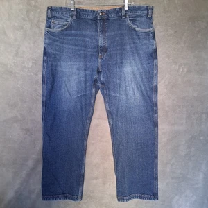 Duluth Mens Sz 44x30 Blue Jeans Flex Ballroom Relaxed Durable Work Straight Leg - Picture 1 of 14