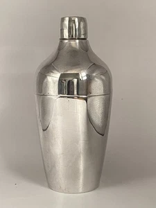 Coctelera vintage enchapada en plata pesada con forma de diseño raro Art Deco de la década de 1920 - Imagen 1 de 19