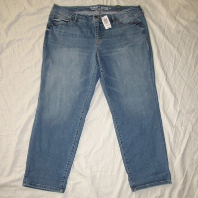 Pantalones de mezclilla clásicos al tobillo Torrid Perfect Boyfriend talla grande 22 azules nuevos con etiquetas $85 Foto 1 de 3