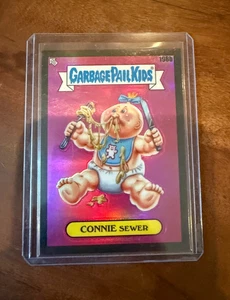 Secchio Spazzatura Bambini 2023 Cromo 5 Nero Rifrattore #/75 #198b Connie Sewer - Foto 1 di 1