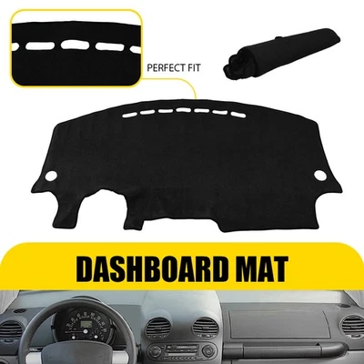 Черный внутренний коврик для приборной панели Volkswagen Beetle 1998 1999-2010 годов выпуска - Изображение 1 из 4