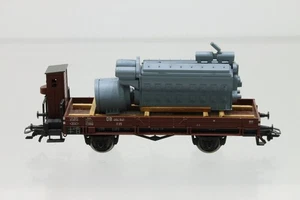 H0 Märklin DB Niederbordwagen mit Bremserhaus und Ladung Güterwagen AC N104 - Picture 1 of 2