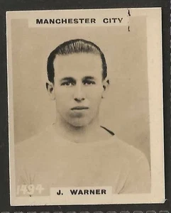 PINNACE FOOTBALL - PINNACE BACK - #1494 - MANCHESTER CITY - J. WARNER  - Bild 1 von 2