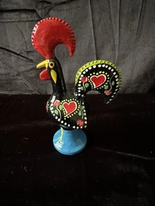 Vintage Russian Cast Metal Rooster, Figurine Is Handpainted, Folk Art 5.5” Tall - Picture 1 of 5