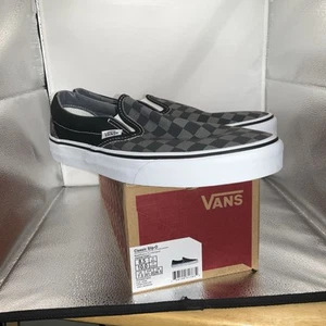Vans Classic Slip-o Size Men’s 8.5 Women’s 10 Black Checkerboard New - Picture 1 of 5