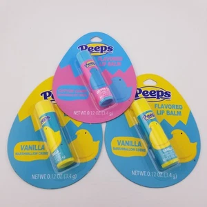 3er Pack PEEPS TASTE BEAUTY FLAVORD LIPPENBALSAM, 2 VANILLE, 1 BAUMWATTE - Bild 1 von 3