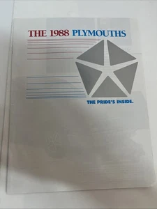 1988 PLYMOUTH FULL LINE ORIGINAL SEALER SALES BROCHURE CATALOG PAMPHLET - Bild 1 von 3