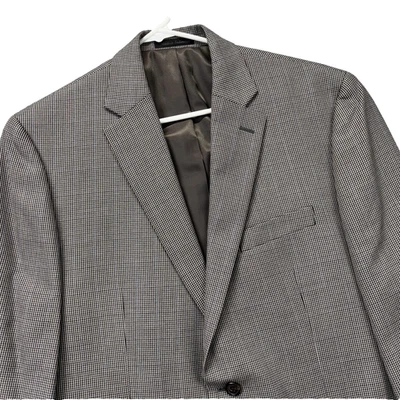 Jaqueta Lauren Ralph Lauren Blazer Masculina 42R Houndstooth Dois Botões Casaco Esportivo - Imagem 1 de 4