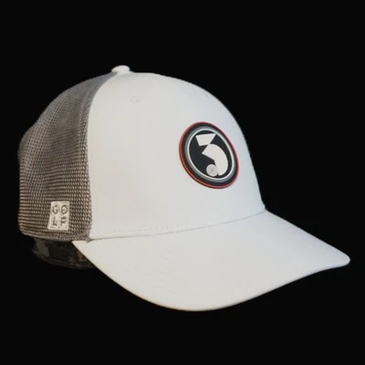 Adidas Links Trucker Hat White with Gray Mesh Snapback Men’s OSFM - Image 1 of 4