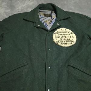 Vtg 70s Soccer Federation Tour Busch Major League Champions L Wool Coat St Louis - Picture 1 of 9