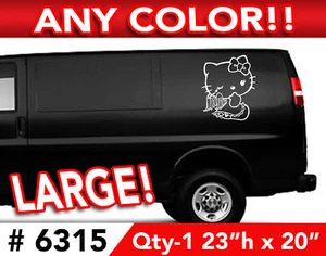 HELLO KITTY ANGEL VINYL DECAL STICKER 23"h x20"w #6315 - Picture 1 of 3