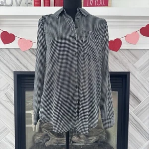 Love For Humanity Houndstooth Blouse Medium - Picture 1 of 2