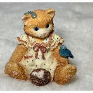 Vintage Enesco Calico Gattino Amo la primavera #155578 raro - Foto 1 di 3