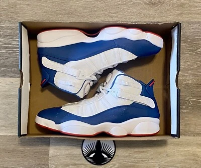 Nike Air Jordan 6 Rings 'True Blue' University Red White 322992-140 Men's 10 - Image 1 of 4