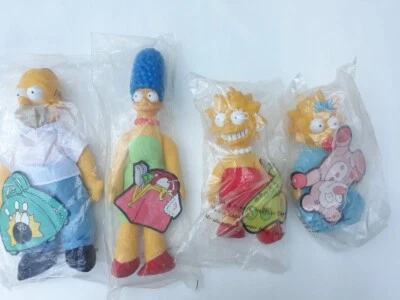 Burger King The Simpsons Set of 4 Plush Dolls 1990 Bagged - Image 1 of 4
