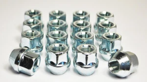 Set di 16 dadi ruote in lega esagonale aperta M12 x 1,25, 19 mm (argento) - Foto 1 di 2