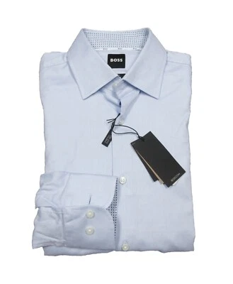 Boss Hugo Boss Black Label Men's Blue  Hank Kent Easy Iron Slim Fit Dress Shirt - Image 1 of 4