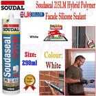 Soudaseal 215LM Hybrid Polymer Facade Silicone Sealant DIY Cartridge White 290ml