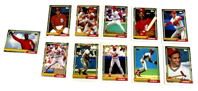 Tarjetas de béisbol de los Cardenales x11 #166#147#117#470#760#549#565#85#105#723#623 1992 Foto 1 de 4