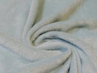 Jersey Coral Cuddlesoft Fleece Purring Fur Fabric Material BLUE - Image 1 of 2