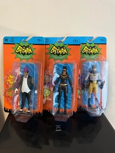 McFarlane Toys- Retro Batman 66 - Catwomen, Batman & Penguin 6" Lot of 3 - Picture 1 of 2