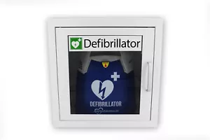 Wandschrank f. Defibrillator AED mit Kunststoffschauglas und Alugriff aus Metall - Bild 1 von 3