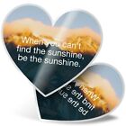 2 x Heart Stickers 10 cm - Inspiring Sunshine Quote Office Home  #16009