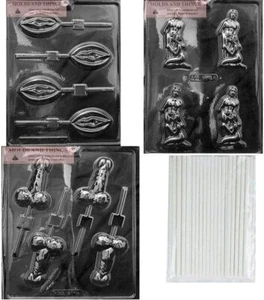 EDIUM PECKER POP Candy Mold, DEEP THROAT Candy Mold & Lady LOLLY CANDY MOLD - Picture 1 of 1