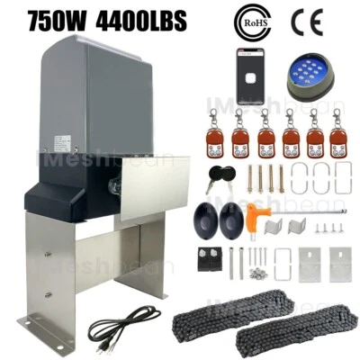 4400lbs Electric Automatic Sliding Gate Opener Motor APP+Keypad+6 Remote Control - Image 1 of 4