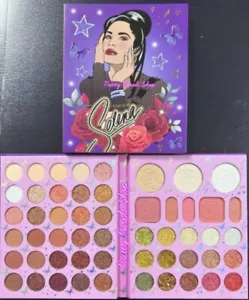 Selena Quintanilla 45 Palette Colors Blush, Highlighter Makeup Purple Roses - Picture 1 of 1