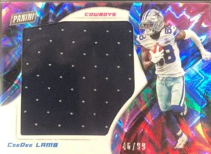 2021 Panini Player of the Day CeeDee Lamb Game Worn Jersey Patch Card 46/99 - Picture 1 of 1