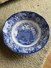 STAFFORDSHIRE  LIBERTY BLUE ONE ROUND SERVING BOWL FREE SHIP