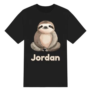 Camiseta Personalizada Linda Estampado Perezoso Niños para Niños y Niñas Unisex Personalizada - Imagen 1 de 10