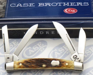CASE BROTHERS 2004 Stamp - 6468 SS Small Congress Knife - Brown Bone - MINT - Picture 1 of 23