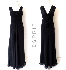 Esprit Abendkleid Ballkleid Abikleid Festkleid Kleid Schwarz Gr. 32 Chiffon Neu - Bild 1 von 10