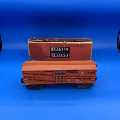 1950s LIONEL O Scale MODEL RAILROAD # 3656 OPERATING CATTLE CAR - Image 1 of 4