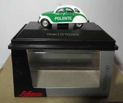 Micro IN Metallo Schuco Ho 1/87 Citroen 2CV 6 Special Polenta Polizia IN Box - Immagine 1 di 4