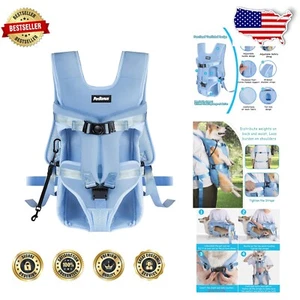 Light Blue Adjustable Dog Carrier Backpack for Hiking & Outdoor Adventures - L - Picture 1 of 9
