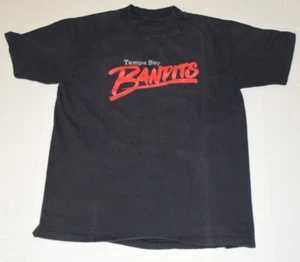 Vintage USFL Football TAMPA BAY BANDITS T Shirt Black M Medium - Picture 1 of 4