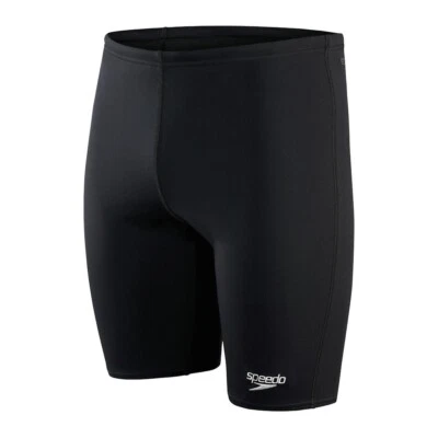 Speedo Badehose mit Bein knielange Schwimmhose Herren Jammer Badeshorts schwarz