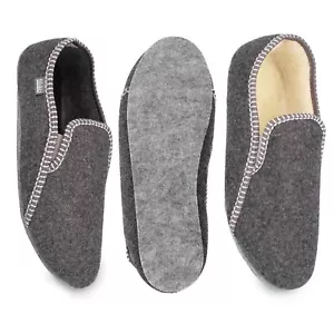 Filz Hausschuh Herren mit Filzsohle un-/ gefüttert Slip-On Gr. 40-46 filsko Balk - Bild 1 von 17