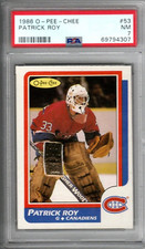 1986 OPC O-Pee-Chee #53 Patrick Roy HOF Montreal Canadiens RC PSA NM 7 🔥