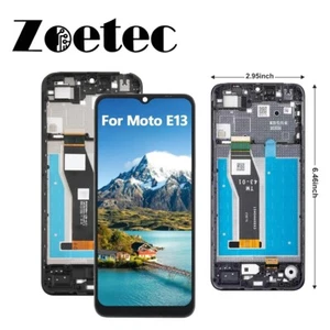 Motorola Moto E13 XT2345 Ricambio LCD Touch Screen Display Digitalizzatore + CORNICE - Foto 1 di 12