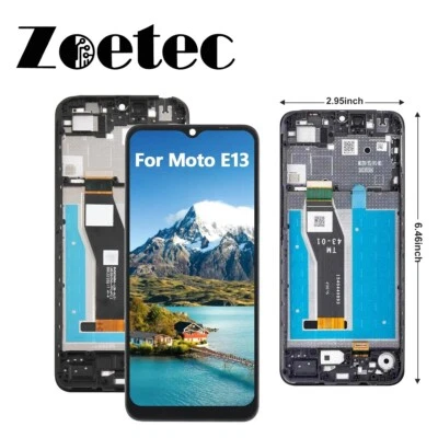 Motorola Moto E13 XT2345 Replacement LCD Touch Screen Display Digitizer+ FRAME