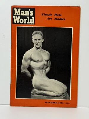 Man's World November 1953 Cover Jim Saunders British Bodybuilder - Image 1 of 2