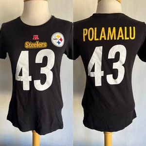 PITTSBURGH STEELERS Official Women's TROY POLAMALU #43 NFL T-Shirt Size Small - Picture 1 of 5