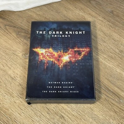 The Dark Knight Trilogy DVD SET Batman Begins Dark Knight Dark Knight Rises OOP - Image 1 of 4